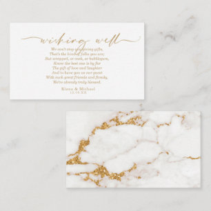 Modern Marble Glitter Wishing well V3 Guld ID816 Tilläggskort
