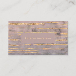 Modern Marble Gold Foil Gemstone Insida Designer Rabattkort