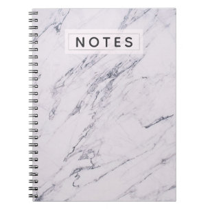 Modern marble Grått White Elegant Chic Personlig Anteckningsbok Med Spiral