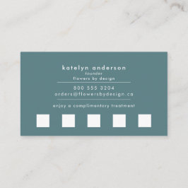 Modern Marble Guld Gemstone Teal Insida Designer Lojalitetskort