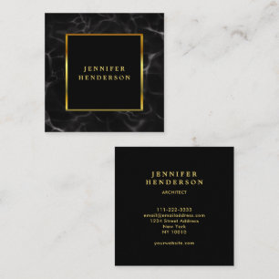 Modern marble guld professionell fyrkantigt visitkort