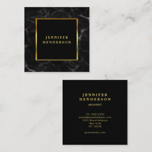 Modern marble guld professionell fyrkantigt visitkort