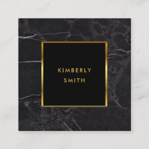 Modern marble guld professionell minimalist fyrkantigt visitkort