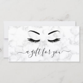 Modern marble Lash Elegant Gift Certificate