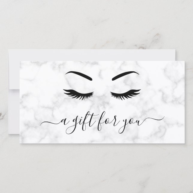 Modern marble Lash Elegant Gift Certificate (Framsida)