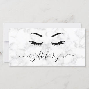Modern marble Lash Elegant Gift Certificate