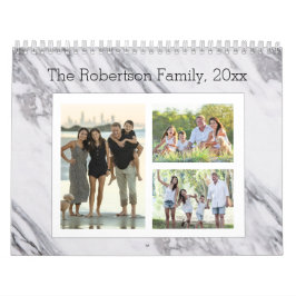 Modern Marble Photo Collage 36-Image-familj Kalender