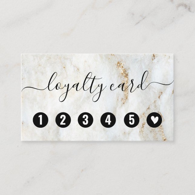 Modern marble Professionell Loyalty Cards Lojalitetskort (Framsida)