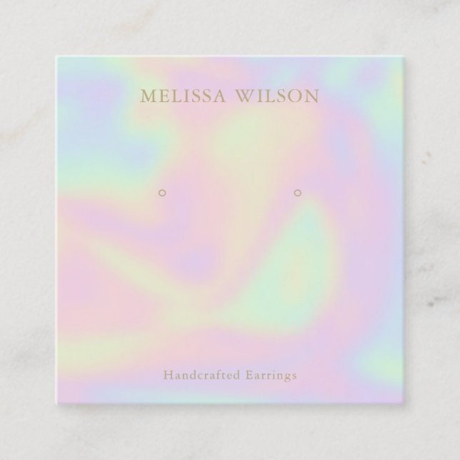 Modern marble rainbow script lampshade fyrkantigt visitkort (Framsida)