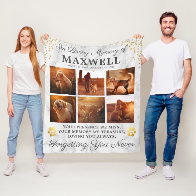 Modern marble Remfamement Hund Fleecefilt (På plats)