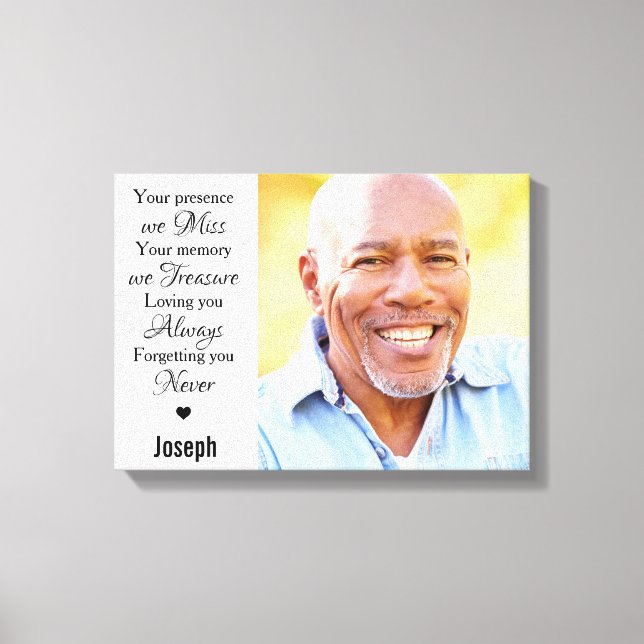 Modern marble Remfamfamement Photo Keepsaké Memori Canvastryck (Framsida)