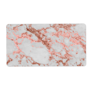 Modern Marble Ro Guld Glitter Fraktsedel
