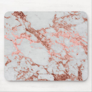 Modern Marble Ro Guld Glitter Musmatta