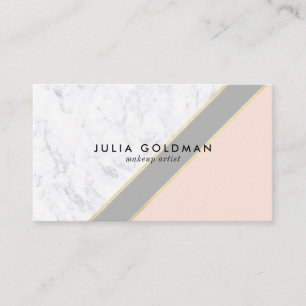 Modern marble  rosa grått chic guld visitkort