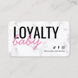 Modern marble Rosa Loyalty Card Visitkort