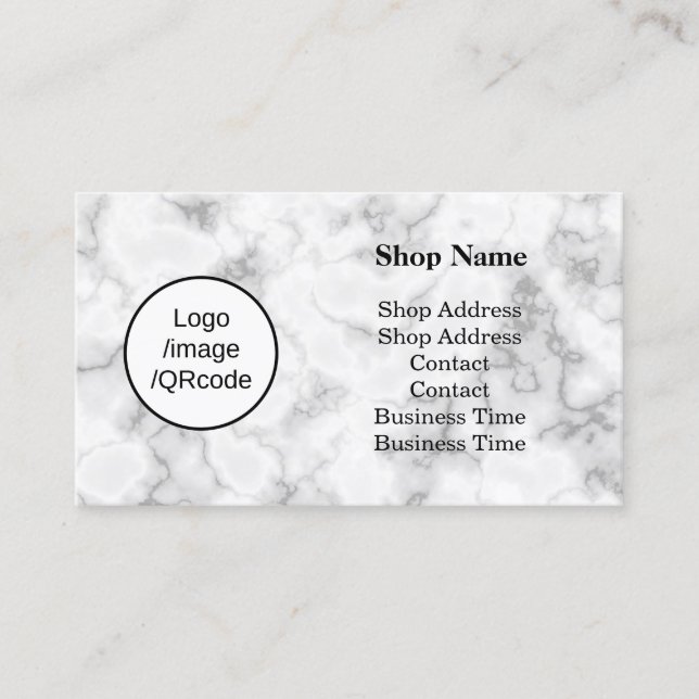 Modern Marble Shop Visitkort (Framsida)