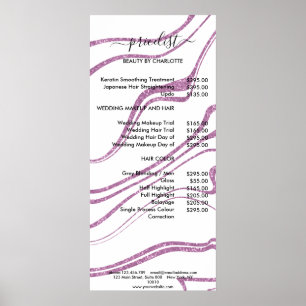 Modern Marble Stil Pricelist Poster