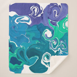 Modern marble stil Sherpa Blanket