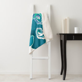 Modern marble stil Sherpa Blanket