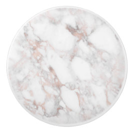 Modern marble Stone Ro-guld & White Faux Marble St Knopp