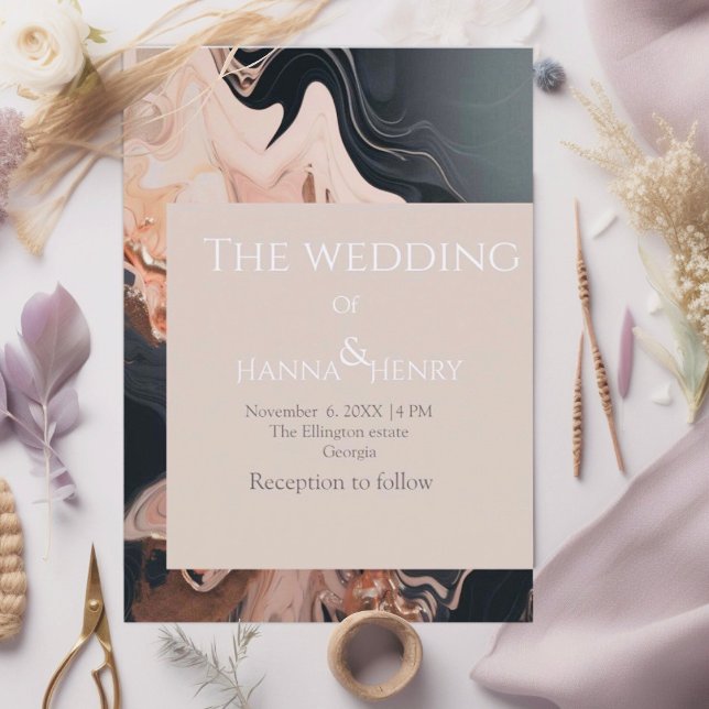 Modern Marble struktur inbjudan (Skapare uppladdad)