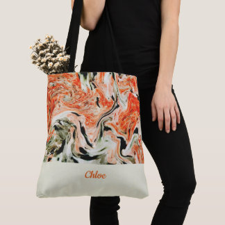 Modern Marble Tote Bag Tygkasse