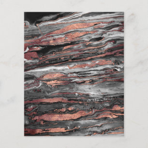 Modern marbleiserad abstrakt ro guld flygblad