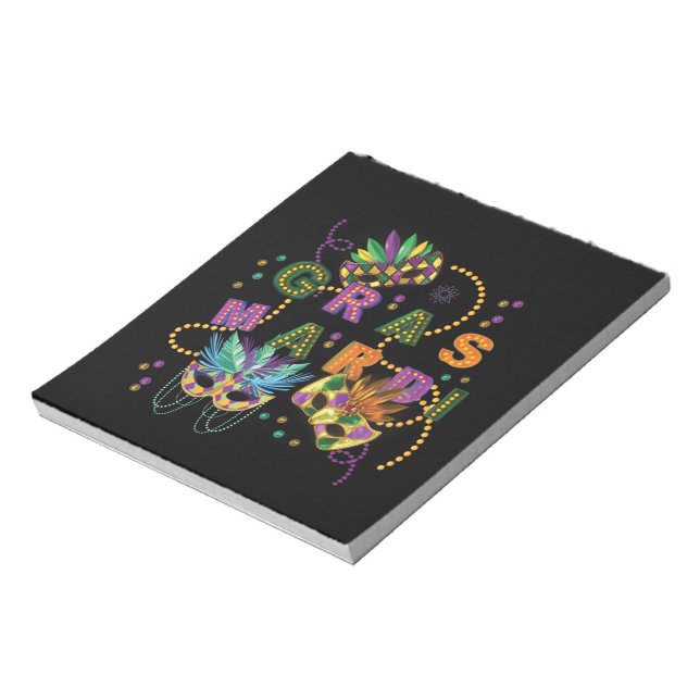 Modern Mardi Gras Anteckningsblock (Roterad)