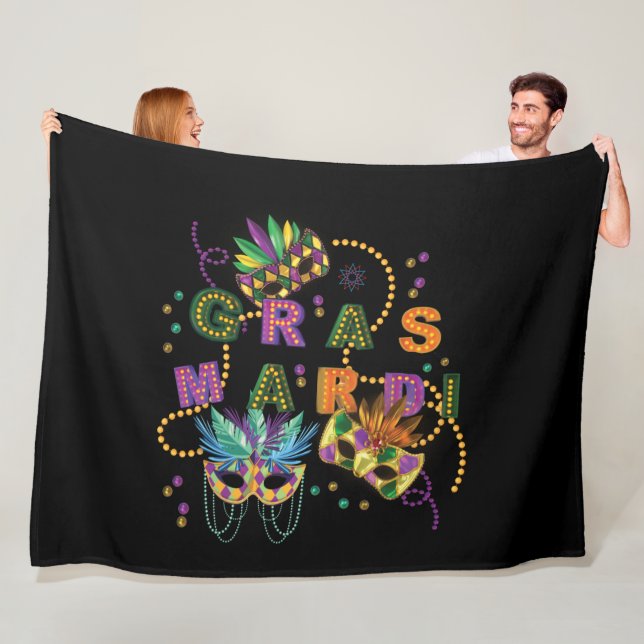 Modern Mardi Gras Fleecefilt (På plats)