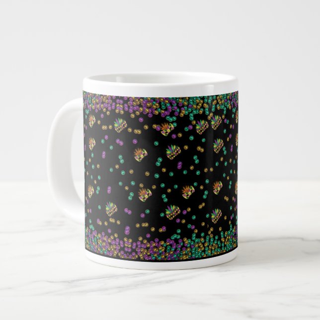 Modern Mardi Gras Jumbo Mugg (Framsida vänster)