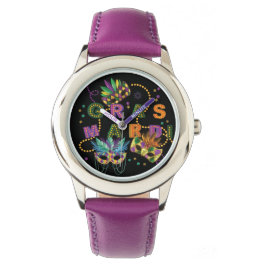 Modern Mardi Gras Mönster Armbandsur