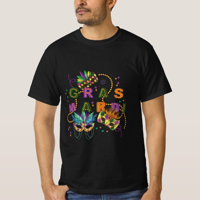 Modern Mardi Gras T Shirt (Framsida)