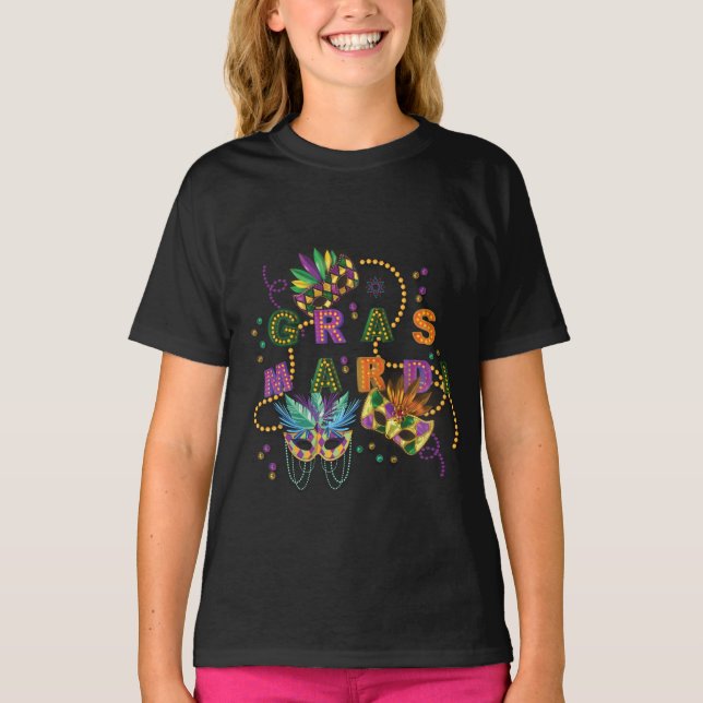 Modern Mardi Gras T Shirt (Framsida)