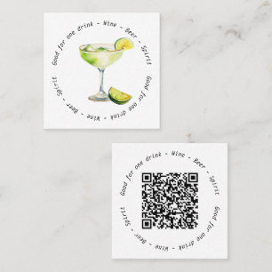 Modern Margarita Business Event Drink Voucher Fyrkantigt Visitkort