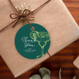 Modern Margarita Fiesta Grönt Födelsedagsfest Gåvor Etiketter