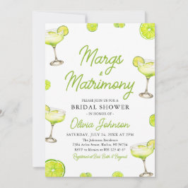 Modern Margs & Matrimony Cocktail-Möhippa Inbjudningar