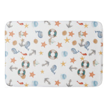 Modern marin bläckfisk strandankare vit