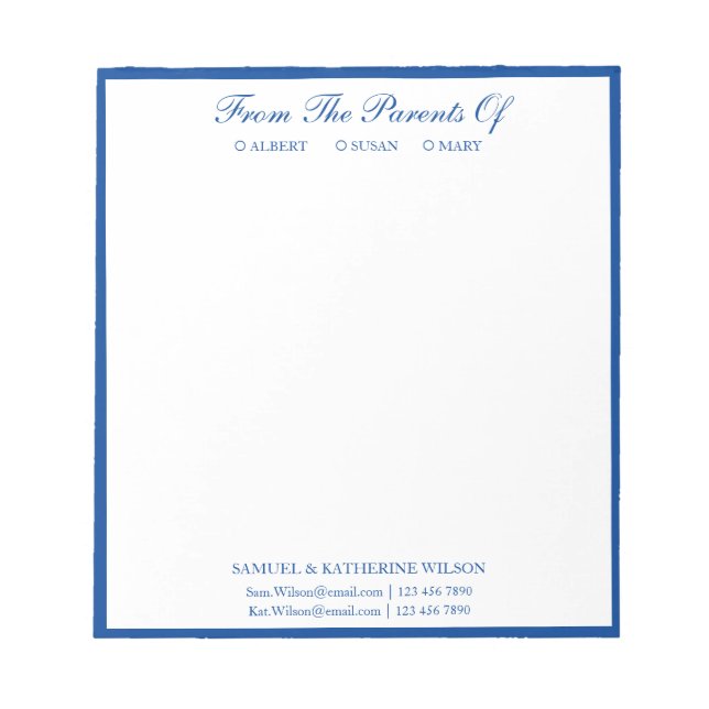 Modern marin blått från Anteckningsblockets föräld Anteckningsblock (Framsida)