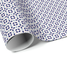 Modern marin flotta och Coral Mosaic Gift Wrap Presentpapper