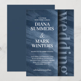 Modern marin inbjudan till Blåsamvet