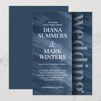 Modern marin inbjudan till Blåsamvet