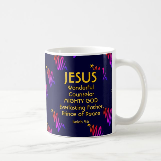 Modern marin JESUS-PRINCIP OM FREDSJÖN Kaffemugg (Höger)