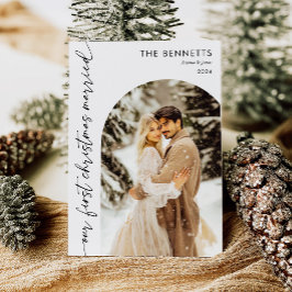 Modern marin julafton julkort