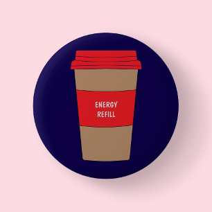 Modern marinblå kaffekopp för sjuksköterskedagen o knapp