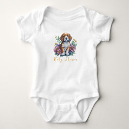 Modern mariy Hund Terracotta Baby Shower T Shirt