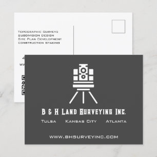 Modern markbesiktning QR Code Business Vykort