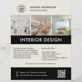 Modern marknadsföring för inredningsdesigner i neu reklamblad