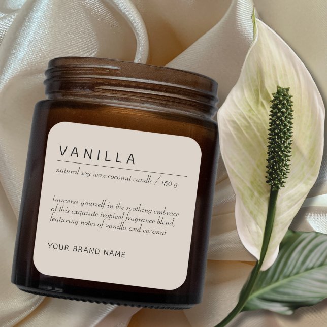 Modern märkning av kosmetiska produkter med minima fyrkantigt klistermärke (Skapare uppladdad)