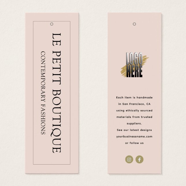 Modern Märkre för  inkvartering Litet Visitkort (Framsida & baksida)