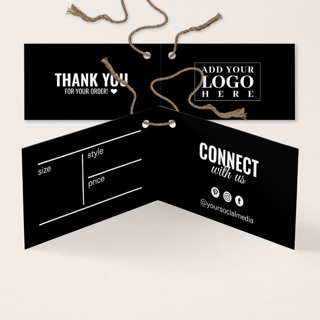 Modern Märkre-kort för svart klädesplagg Kort (Skapare uppladdad)